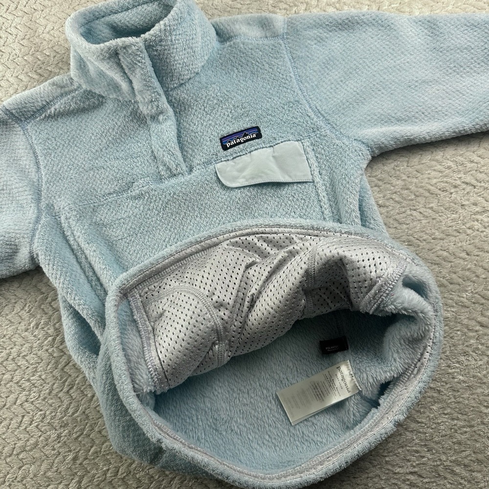 Patagonia Women's Re-Tool Snap T Fleece Pullover Size X-Small XS Polar Tec Blue - Picture 4 of 13